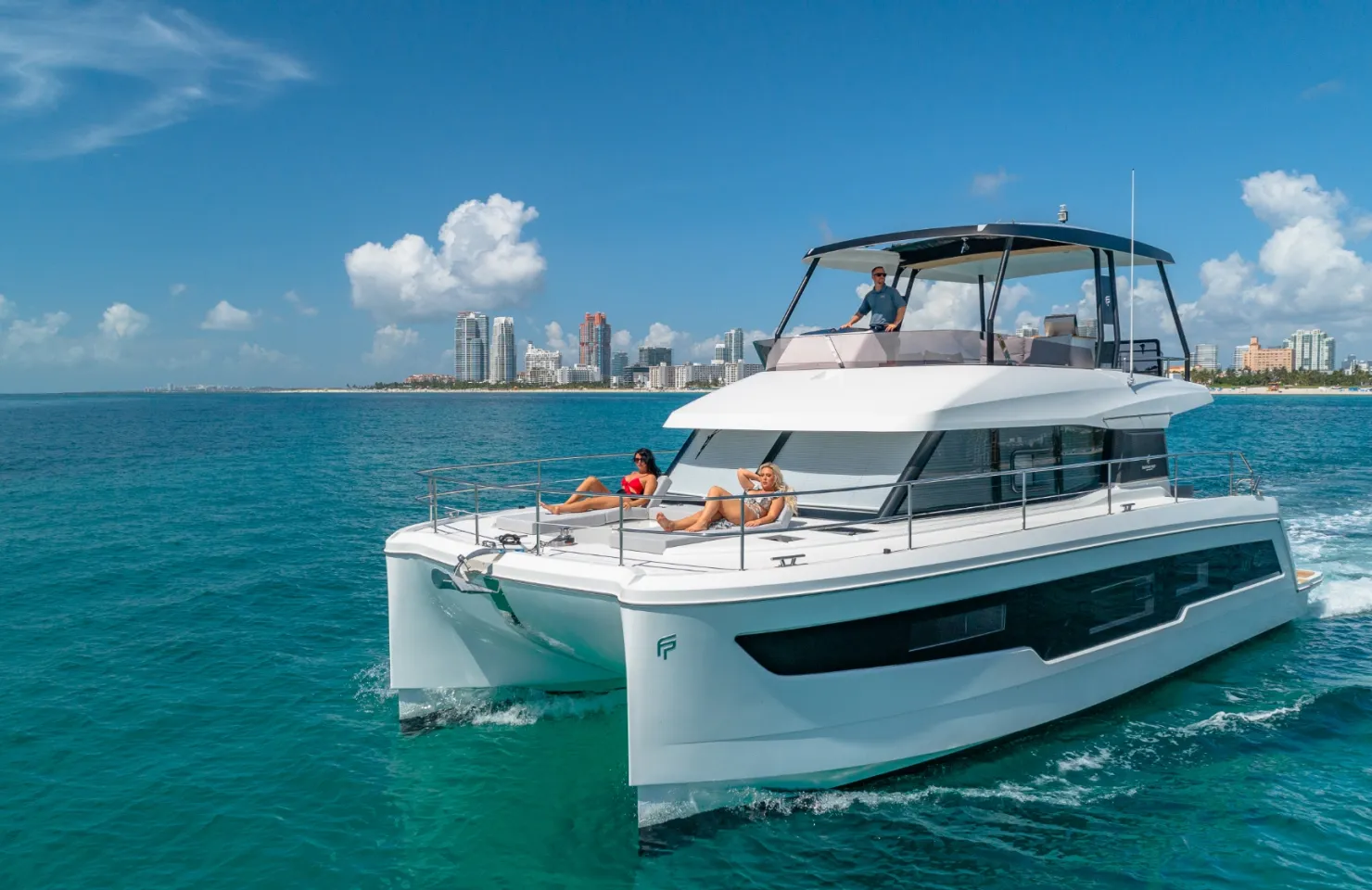 Fountaine Pajot Power Catamaran Charter in Miami