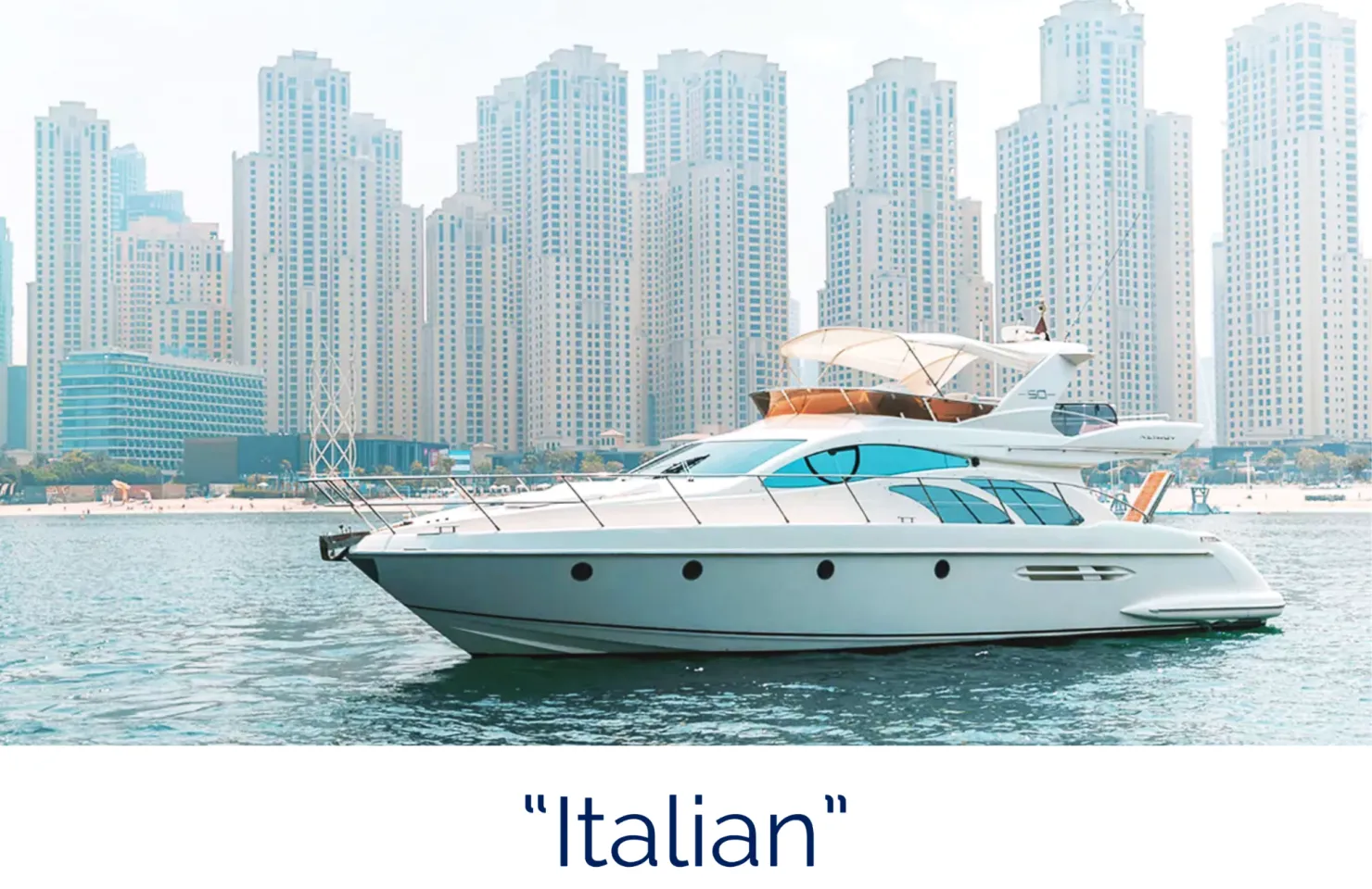 Italian yacht Hire in Dubai